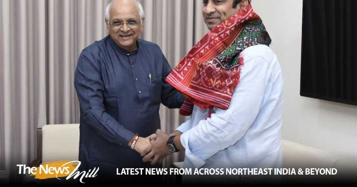 Odisha Governor pays courtesy visit to Gujarat CM Bhupendra Patel in Gandhinagar