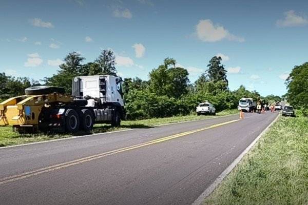 EXPEDITIVOS! Habilitaron tránsito tras reparar alcantarilla sobre RN 12 zona Goya