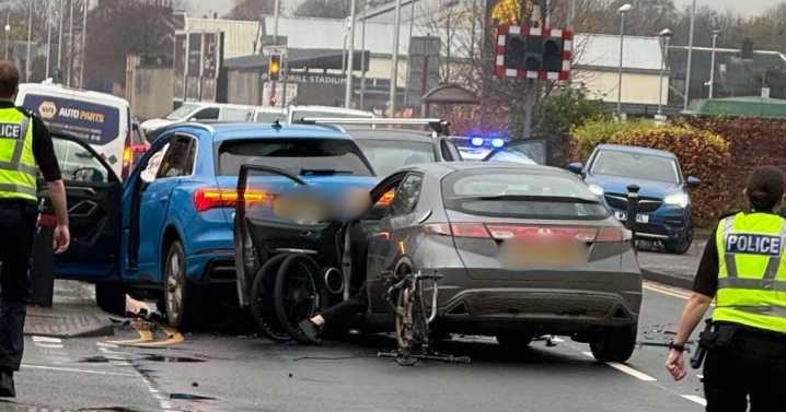 Pensioner dies after horror three-vehicle crash in Scots town
