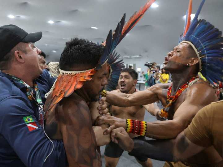 Indigenous activists storm COP30 climate summit in Brazil, demanding action