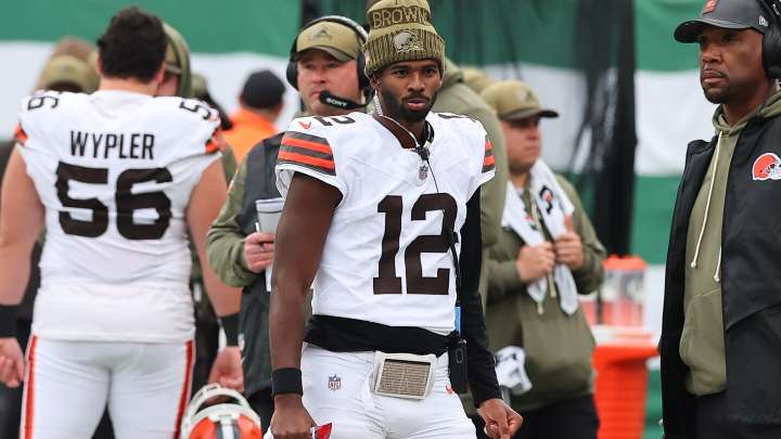 Kevin Stefanski says he won't speculate about when or if Shedeur Sanders will play