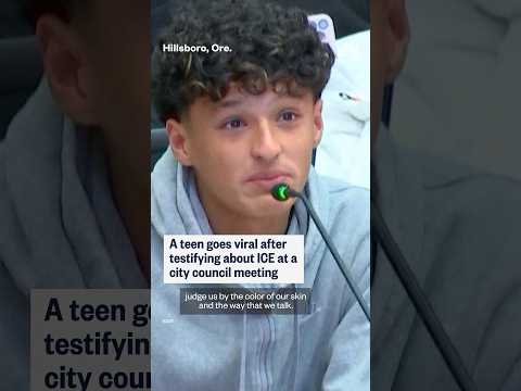 A teen goes viral after testifying about ICE at a city council meeting