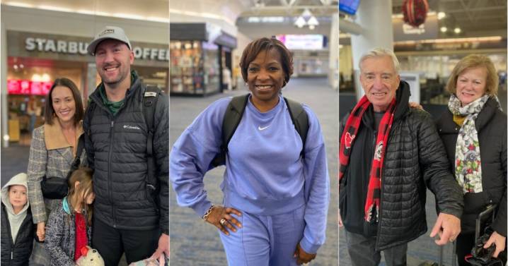 Thanksgiving travelers discuss holiday travel and weather