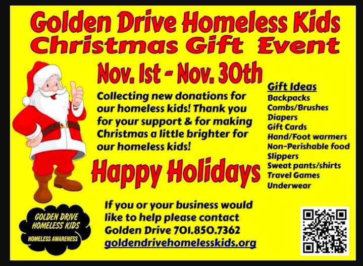 Golden Drive Homeless Kids seeks donations for its annual "Christmas Gift Event"