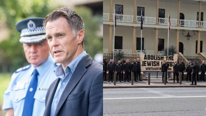NSW top cop left in the dark about neo-Nazi march outside Parliament House as Premier Chris Minns vows to review protest laws