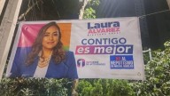 Van vecinos de la MH vs nepotismo de Tabe: Llena Laura Álvarez Soto, esposa del alcalde, las calles de publicidad