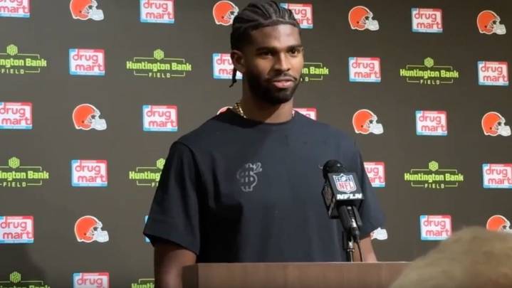 Browns QB Shedeur Sanders discusses his start against 49ers