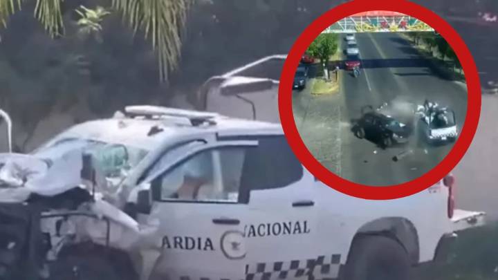 MOMENTO EXACTO en que patrulla de la GN embiste brutalmente una camioneta y mata a 4 personas