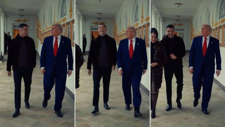 El 'colegueo' de Cristiano Ronaldo con Donald Trump durante su visita a la Casa Blanca: "Mi hijo ahora me respeta un poco más"