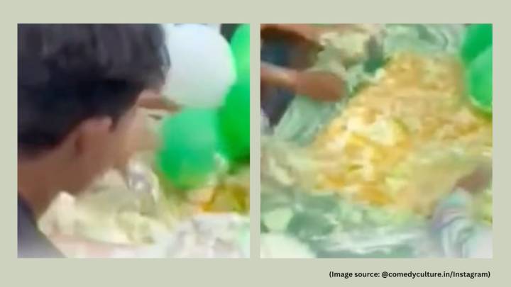 Chaos at Tejashwi Yadav’s birthday celebrations as kids rush to grab 36