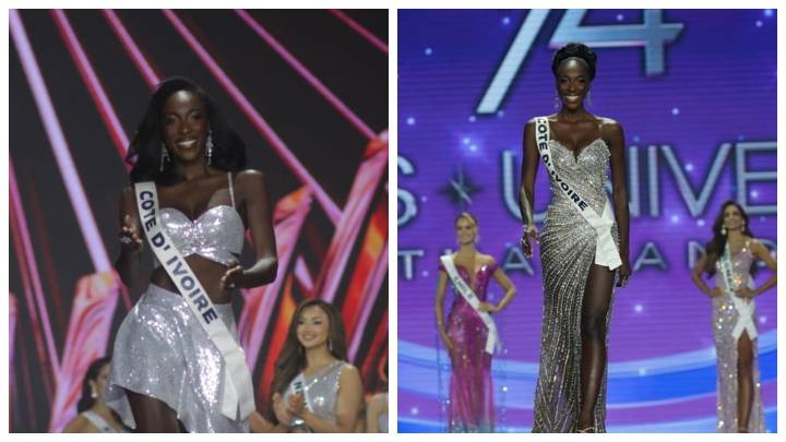 Dos desaciertos de Miss Costa de Marfil en Miss Universo: se tropezó y olvidó el nombre de su país