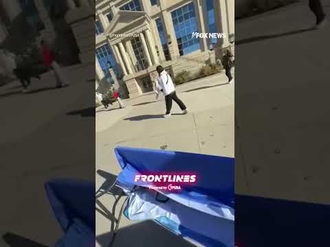 TABLES TURN: Student arrested for allegedly flipping a Turning Point USA table #shorts #us #news