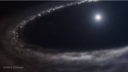 Descubrimiento de bloques de vida en hielo alrededor de una estrella en otra galaxia