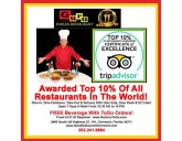 Guru Indian Restaurant IS Named: “Top 10% Of Restaurants in the World”