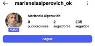 "Marianela Alperovich": el nuevo perfil de la esposa del violador