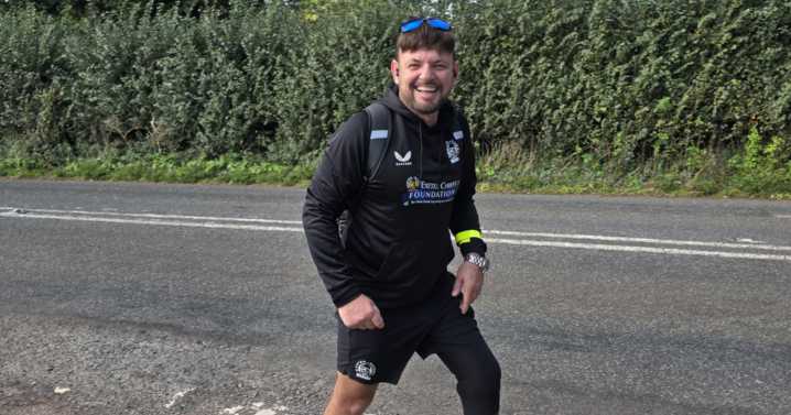 Veteran completes 250-mile charity walk with broken leg