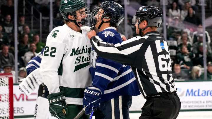 Porter Martone, MSU hockey too much for Notre Dame in series opener, 4