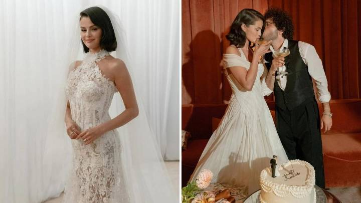 Selena Gomez, Benny Blanco wedding: Singer shares reception dress, more pics from stunning, intimate wedding