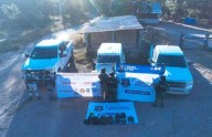 Aseguran vehículos, equipo táctico y medio kilo de marihuana en Guachochi