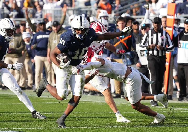 Penn State’s Nick Singleton came alive with a vintage performance against No. 2 Indiana