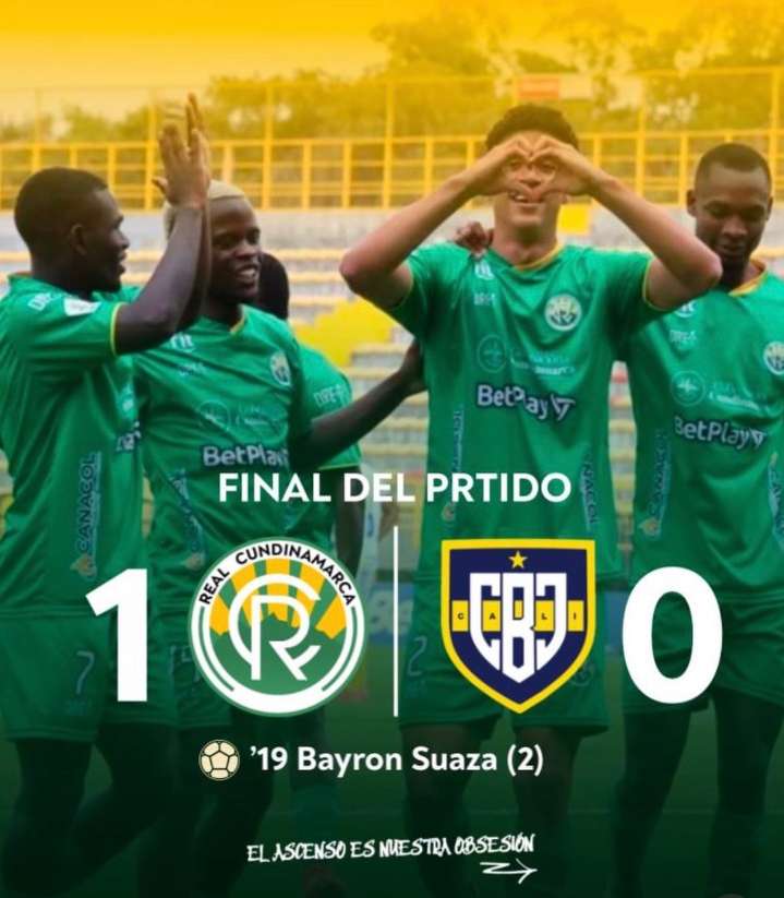 🔵REAL CUNDINAMARCA 1 – 0 BOCA JUNIORS DE CALI 🟡 -