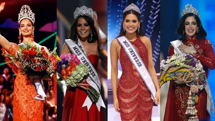 Las cuatro ocasiones que México se vistió de rojo y se coronó como Miss Universo