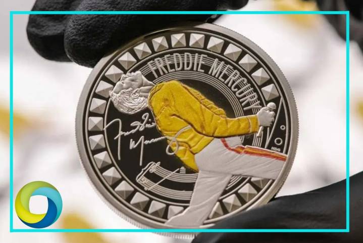 Lanzan moneda conmemorativa de Freddie Mercury por el 40 aniversario de ‘Live Aid’
