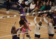 Photos of Bloomfield Hills vs. Oxford in a D1 volleyball quarterfinal at St. Clair County Community College