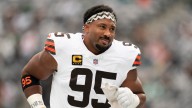 Myles Garrett not at Browns practice due to illness; status uncertain
