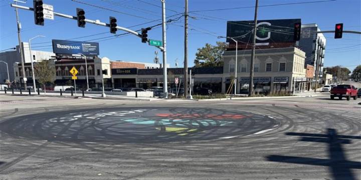 Sideshow damages newly renovated Waldo intersection