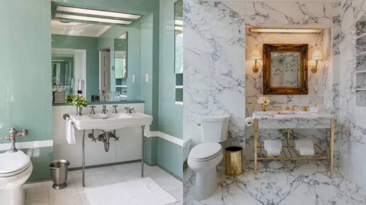 Cele|bitchy | Trump renovated the Lincoln bathroom all in marble with gold fixtures and a chandelier