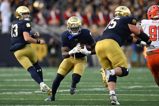 Jeremiyah Love scores 3 TDs as No. 9 Notre Dame overwhelms injury
