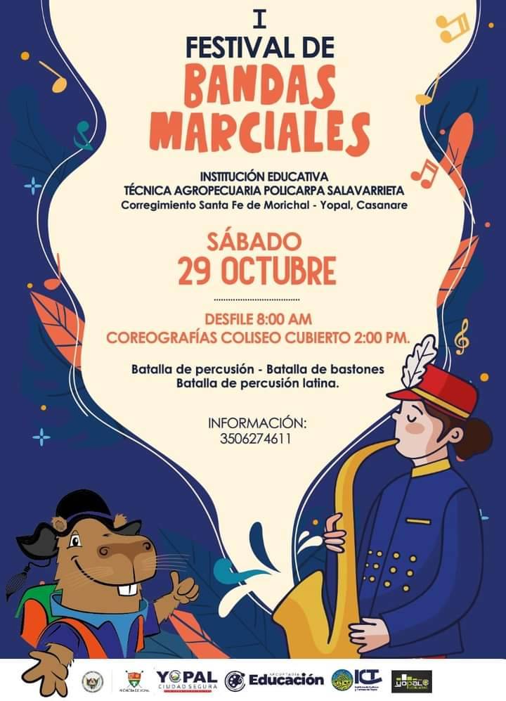 Habrá Festival de Bandas Marciales el Santa Fe de Morichal en Yopal