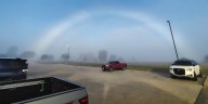 Fogbows formed across the Brazos Valley Thursday morning