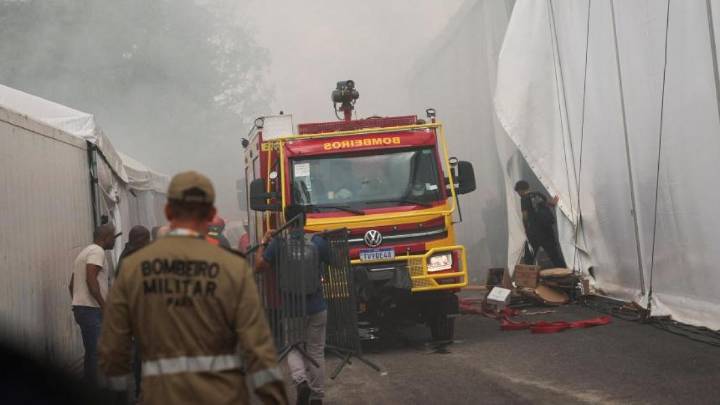 Un incendio ya sofocado obliga a evacuar la COP30 de Belém