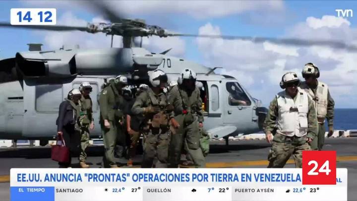Trump anuncia "prontas operaciones" por tierra en Venezuela