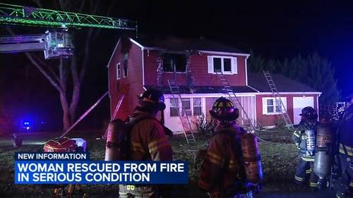 Woman in serious condition after being rescued from house fire in Claymont, Delaware