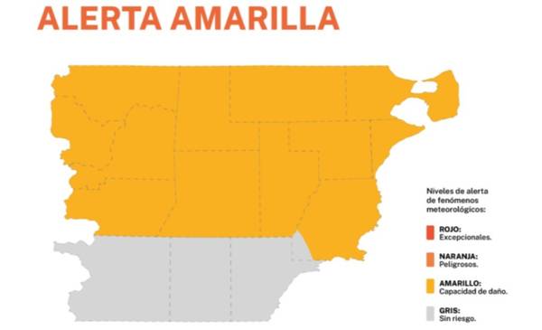 Alerta amarilla por tormentas en Chubut para este domingo