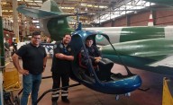 Alumnos de la Escuela Técnica N° 8 presentaron el primer helicóptero eléctrico del país
