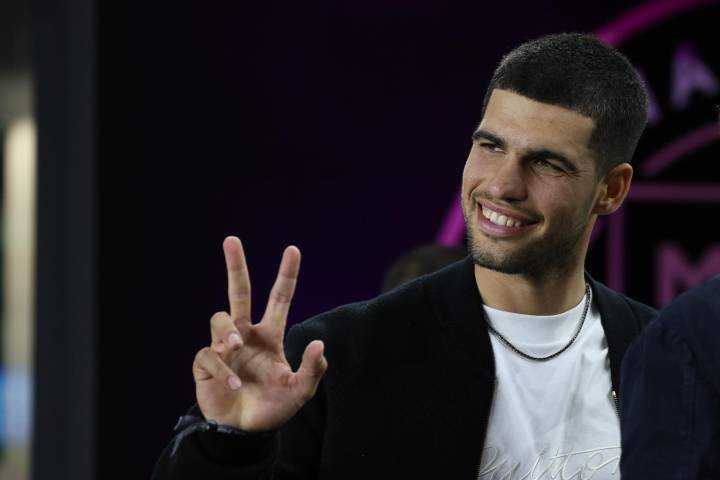 Carlos Alcaraz acude al Inter Miami-NYC en el Chase Stadium