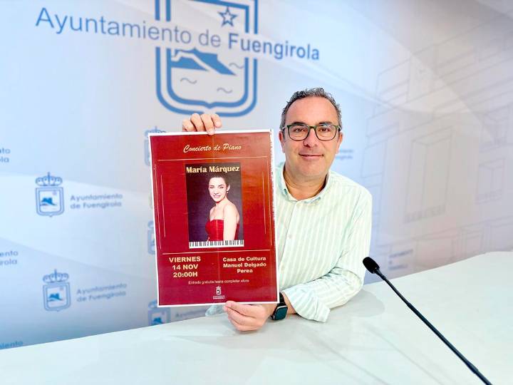 Concierto de piano de María Márquez este viernes en la Casa de la Cultura