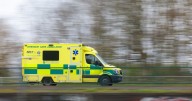 Motorbike rider taken to hospital after early