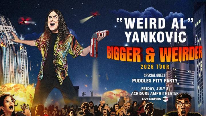 'Weird Al' Yankovic bringing 2026 tour to Grand Rapids' Acrisure Amphitheater