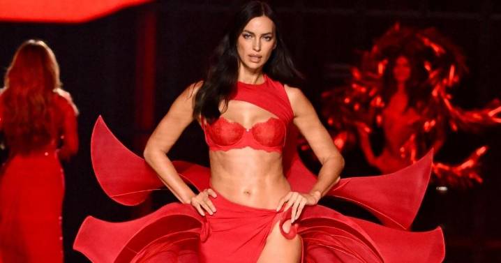 Irina Shayk & Mona Tougaard Pose in Lingerie & Tights for Vogue