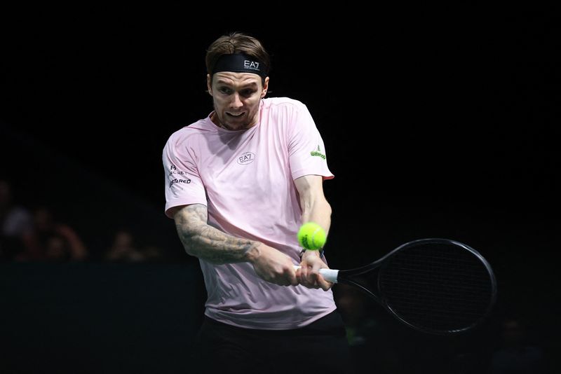 Tennis-Auger-Aliassime edges Bublik to reach Paris Masters final