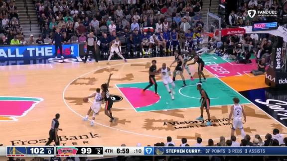 Curry's 46 points leads Warriors to 125-120 victory over Spurs desp...