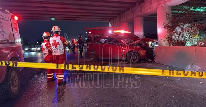 Automovilista muere tras chocar contra muro de contención en la Reynosa