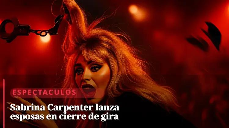 Sabrina Carpenter interrumpe show con esposas de peluche: la polémica en el Short n’ Sweet Tour