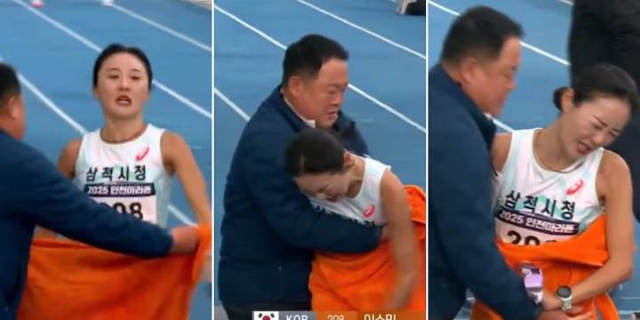 La controversia que se desató por la actitud de un entrenador luego de que una atleta cruzara la meta en la maratón: “Sentí un dolor intenso”