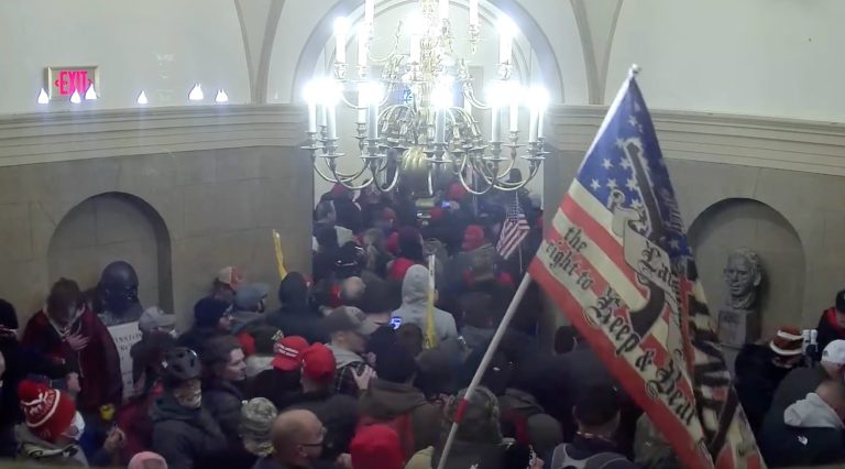 Capitol rioter turned Senate candidate gets clocked on camera